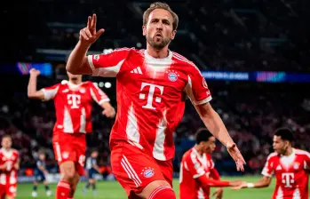 El delantero inglés Harry Kane lucha por ser el goleador de esta edición de la Champions League. Foto: tomada del x de @ChampionsLeague