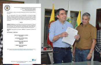 El alcalde de Itagüí Diego Torres y la ratificación del Consejo de Estado. FOTO: Tomada de redes sociales