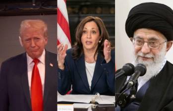 Donald Trump aseguró respecto a Kamala Harris que Irán “trata de apoyarla para que gane esta elección”. Fotos: Europapress