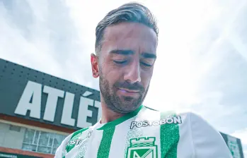 El delantero uruguayo Facundo Batista fue el primer refuerzo de Atlético Nacional para el segundo semestre del 2025. FOTO: CORTESÍA ATLÉTICO NACIONAL