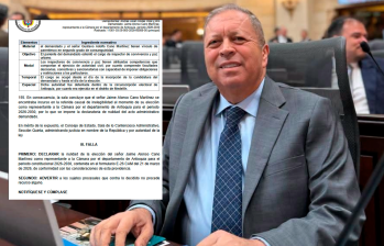 Jaime Cano fue elegido en las votaciones de marzo pasado con 64.173 votos. Foto: Manuel Saldarriaga Quintero