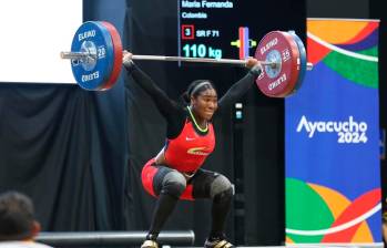 María Fernanda Mena, ganadora de la medalla de oro en la categoría de los 71 kg. FOTO: Tomada de X @OlimpicoCol