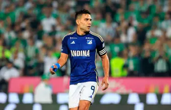 Falcao García llegó a cinco anotaciones con Millonarios en esta Liga BetPlay 2025-1. FOTO: Camilo Suárez