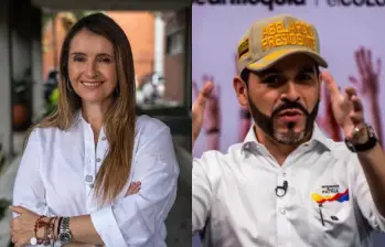 Paloma Valencia y Abelardo de la Espriella se disputan el paso a segunda vuelta contra Iván Cepeda, según las encuestas. Foto: EL COLOMBIANO.
