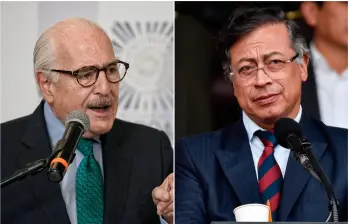 El expresdiente Andrés Pastrana y el presidente Gustavo Petro. FOTOS: Colprensa 