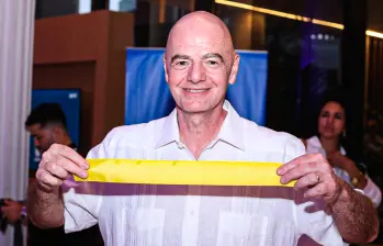 El presidente de la Fifa, Gianni Inafntino se refirió al tema en la inauguración del hotel de la Federación Colombiana de Fútbol en Barranquilla. Foto: tomada del x de @FCFSeleccionCol