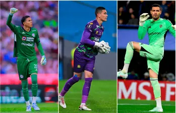 Kevin Mier, Álvaro Montero y Aldair Quintana son tres arqueros que superan el 1,90 de estatura. Algo que puede dar ventaja en el juego aéreo y abarcar más espacio de portería. FOTO GETTY 