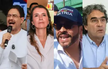 El índice midió las propuestas de cuatro candidatos a la Presidencia. FOTOS: Manuel Saldarriaga, tomadas de redes sociales y Camilo Suárez