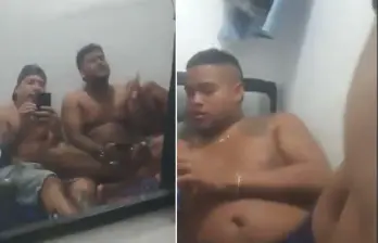 Integrantes de la banda criminal Los Costeños formaron una fiesta en una cárcel de Barranquilla. FOTOS: Capturas de video 