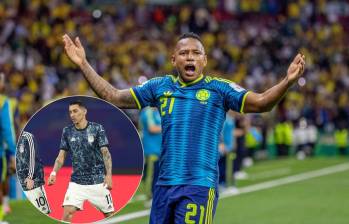 Ángel Di María le envió mensaje a través de sus redes a su compañero colombiano de Rosario Central, Jáminton Campaz. Foto: Juan Antonio Sánchez y Getty Images