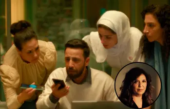 Los protagonistas de La voz de Hind son actores quienes interactuaron con la voz real de Hind. En el círculo la directora Kaouther Ben Hania. FOTOS Cortesía y Getty