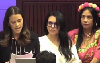 El pronunciamiento lo hicieron las pertenecientes a la Cámara de Representantes. FOTO: CAPTURA DE PANTALLA.