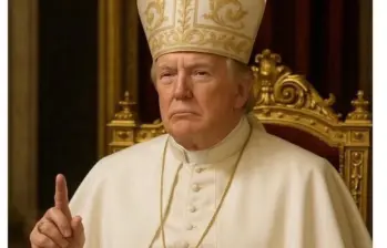 Donald Trump bromeó sobre la posibilidad de ser Papa en el Vaticano. FOTO: Tomada de redes sociales 