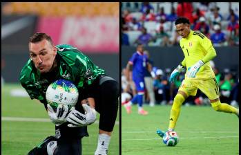 Franco Armani de Atlético Nacional y Pedro Gallese del Deportivo Cali. FOTOS: Juan Antonio Sánchez y Getty