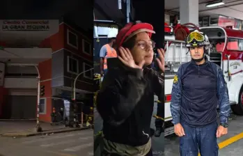 Cuerpo de Bomberos de Pereira descarta personas atrapadas en el centro comercial La Gran Esquina en Pereira. Fotos: captura de videos