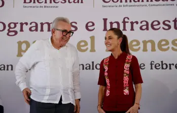 En la izquierda, Rubén Rocha, gobernador de Sinaloa, y Claudia Sheinbaum, presidenta de México. Foto: cuenta de X @rochamoya_