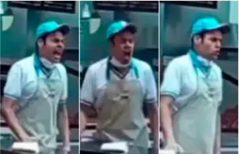 Él es el colaborador de Frisby que aparece en un video gritando desesperado. FOTOS: Captura de video