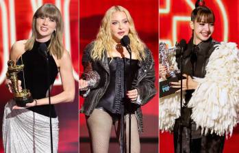 Taylor Swift, Madonna, BTS, Bad Bunny y otras figuras de la música estuvieron entre los artistas reconocidos durante los MTV VMAs 2026. FOTO: Stewart Cook/CBS (2); Kevin Winter/Getty images.