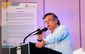 El presidente Gustavo Petro cuestionó desde Boyacá el fallo de la Corte sobre las competencias de la Agencia Nacional de Tierras. FOTO COLPRENSA