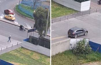Un intento de robo en el occidente de Bogotá terminó en una balacera. FOTO: Capturas de video 