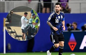 Lionel Messi fue estrictamente requisado en el aeropuerto antes de viaje a Miami. Foto: Getty Images y captura video @nottrig_