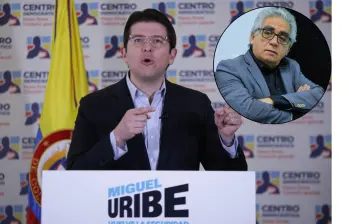 Senador Miguel Uribe y el exdirector de la UNP, Augusto Rodríguez. Foto: Colprensa