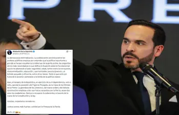 El presidente electo, quien ha insistido en realizar su posesión por fuera de la capital del país, celebró la primera decisión del Senado. Foto: Colprensa/Redes sociales @ABDELAESPRIELLA