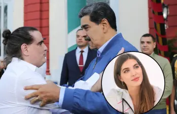 Nicolás Maduro recibió al empresario colombiano Alex Saab en Caracas tras ser liberado por EEUU en el 2023. Foto: Colprensa. 