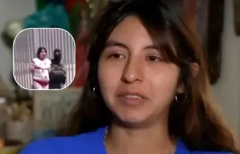 Cary López Alvarado fue detenida por agentes del Servicio de Inmigración y Control de Aduanas. FOTOS: Capturas de video 