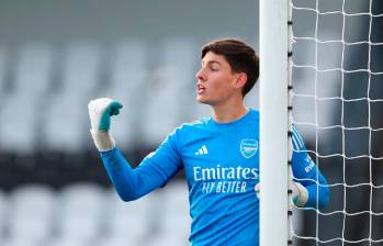 El arquero Alexei Rojas tiene contrato con el Arsenal de Inglaterra hasta junio del 2026. FOTO: GETTY