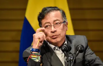 El presidente Gustavo Petro en un discurso. FOTO: COLPRENSA. 