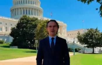 El alcalde Federico Gutiérrez viajó a Estados Unidos en donde tendrá una agenda de dos días con congresistas de ese país. Foto: Captura de video redes sociales