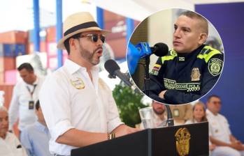 Presidente De la Espriella llamó al coronel López, comandante de la Policía de Santa Marta, a calificar servicios. Fotos: Colprensa y Santa Marta al Día