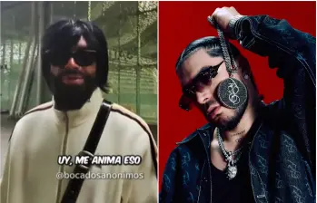 Así fue como se disfrazó Ryan Castro para ayudar a los vendedores ambulantes en Medellín. FOTO: Captura video de redes sociales @bocadosanonimos y Billboard