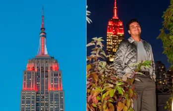 Así lució de rojo el Empire State Building en homenaje al silvestrismo. FOTOS: Getty