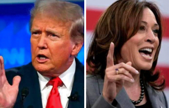 Donald Trump y Kamala Harris siguen agitando la campaña con sus declaraciones en estados clave. FOTO: AFP