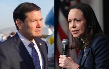 Marco Rubio habló de los bloqueos que ha enfrentado Machado para entrar a Venezuela. Dijo que EE. UU. no ha estado relacionado con ellos. Foto: Redes sociales/AFP.