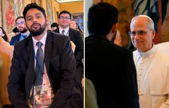 Miguel Antonio Sabogal García toma parte de la escuela de verano organizada por el Vaticano para jóvenes científicos. Fotos: Cortesía.