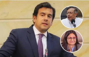 Rodrigo Lara Restrepo, Gustavo Petro y Angie Rodríguez. Foto: Colprensa y Presidencia.