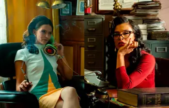 Estas son las actrices Juana Acosta (izquierda) y Ángela Cano (derecha), quienes hacen parte del elenco de Policiaco sin crimen. FOTO: Cortesía.