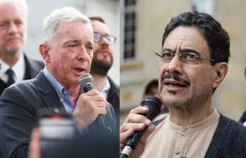 Expresidente Álvaro Uribe y el candidato Iván Cepeda. Foto: Colprensa