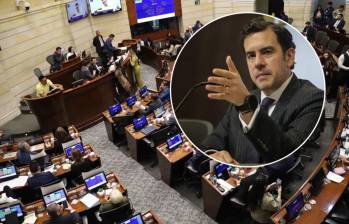 El ministro del Interior, Rodrigo Lara, radicó en el Congreso la ley anti mermelada. Fotos: Colprensa