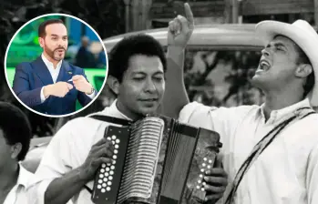 Rafael Escalona cantó que Abelardo de la Espriella gobernaría una “macondiana nación”. Foto: Colprensa / El Colombiano