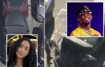 El cuerpo descuartizado que fue encontrado en estado de descomposición en el maletero de un Tesla, registrado a nombre de la estrella emergente del rap D4vd. FOTO: Captura de video de redes sociales @CIQueretaro y D4vd