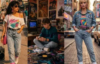 En las redes sociales ha crecido el trend de hacer fotos para parecer como si estuviera en la década de los 80. Fotos: Pinterest