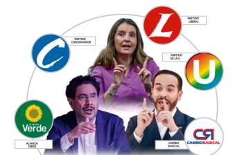 Los partidos tradicionales se mueven entre apoyar a los punteros de las encuestas: Iván Cepeda, Abelardo de la Espriella y Paloma Valencia. Foto: Julio Herrera/El Colombiano.