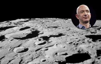 La primera parte de las misiones para construir la Base Lunar estará a cargo de Jeff Bezos y su compañía Blue Origin. FOTOS Cortesía Nasa y AFP