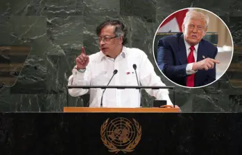 El presidente Gustavo Petro hizo varios señalamientos en contra de Donald Trump ante la Asamblea de las Naciones Unidas. Fotos: Presidencia y Getty Images