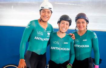 Mariana Pajón regresó oficialmente a la competencia en el Campeonato Nacional de pista de Cali, donde compitió al lado de joven velocista antioqueña Stefany Cuadrado y la experimentada Juliana Gaviria. Foto: Cortesía Carlos Cruz-Fedeciclismo