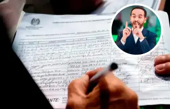 Según la denuncia, de los 5,7 millones de rúbricas presentadas por el aspirante, solo 1,9 millones fueron válidos; no obstante, superó el mínimo exigido por la ley. FOTO: COLPRENSA-EL COLOMBIANO-MANUEL SALDARRAIGA 
